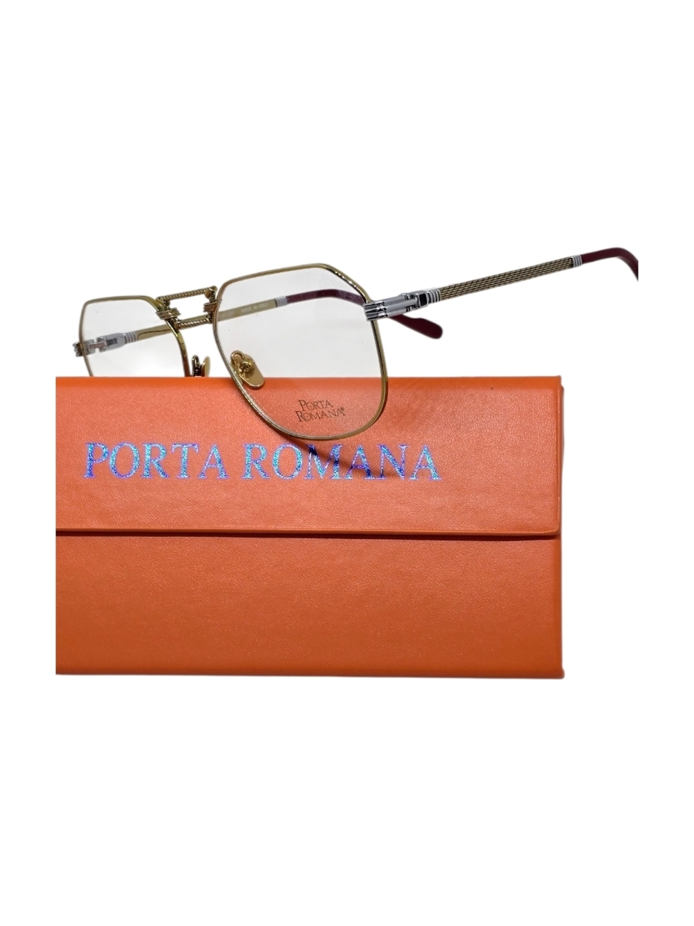 Porta Romana 1266 Gold  Metal Frame Eyewear - Clear Lenses